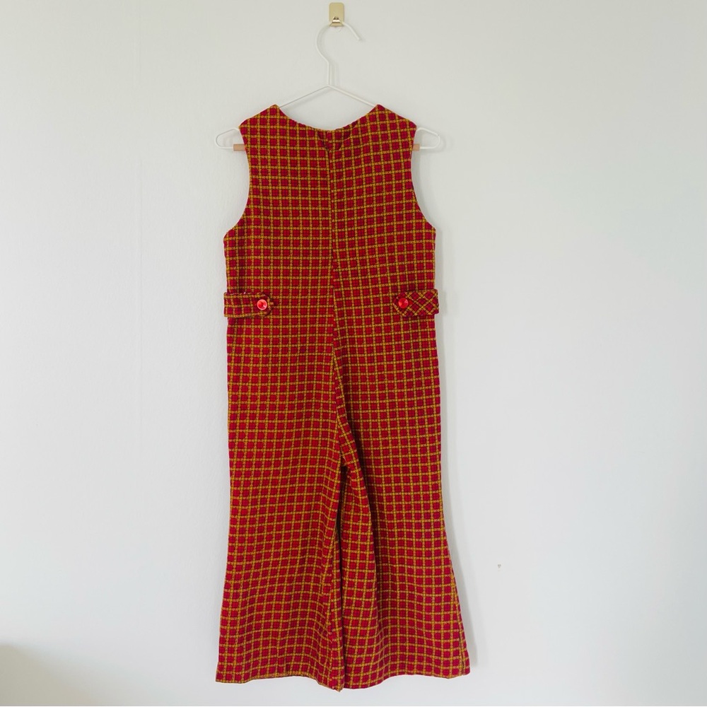 Vintage Plaid Corduroy Jumpsuit - Picture 3 of 3